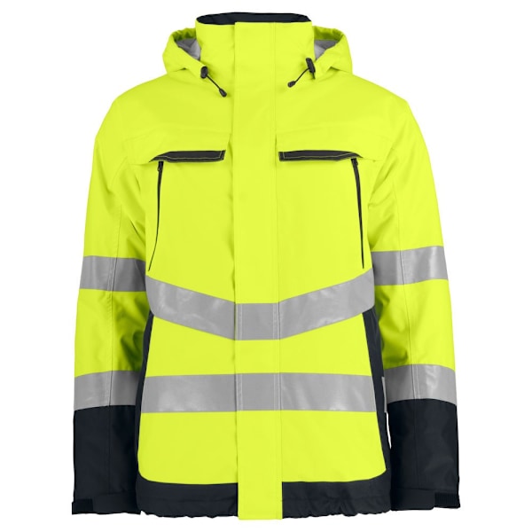 Projob Funktionell Vadderad Jacka med Reflextejp för Män L Gul/Svart Yellow/Black L