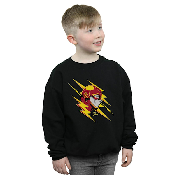 DC Comics Boys The Flash Lightning Portrait Sweatshirt 7-8 år Black 7-8 Years