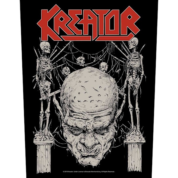 Kreator Skull & Skeletons Patch One Size Svart/Vit/Röd Black/White/Red One Size