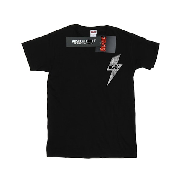 AC/DC Pojkar Lightning Bolt T-Shirt 7-8 År Svart Black 7-8 Years