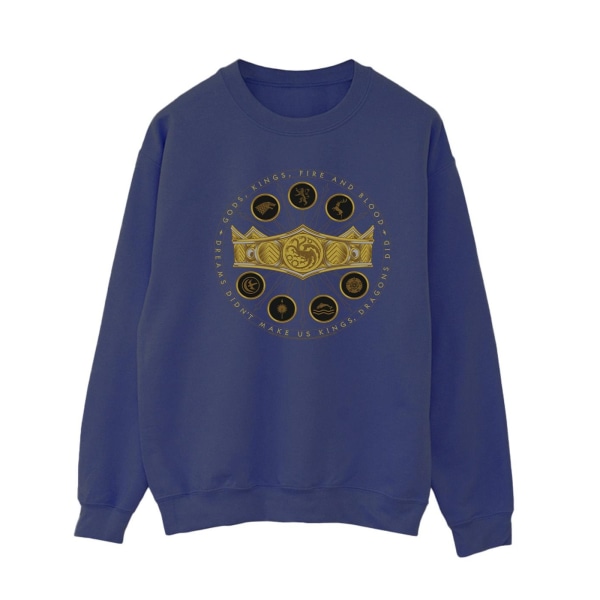 Game Of Thrones: House Of The Dragon Dam/Damer Gods Kings Fire And Blood Sweatshirt XXL Marinblå Navy Blue XXL