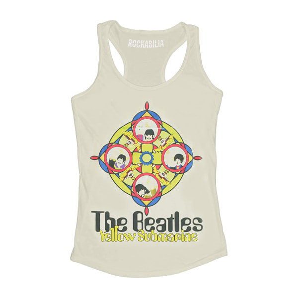The Beatles Damkläder/Dam Yellow Submarine Porthole Väst Topp M Sand M