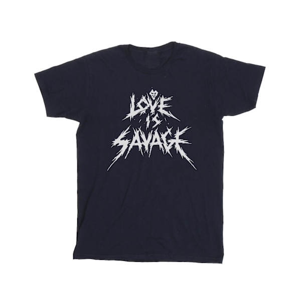 Disney Girls Villains Love Is Savage Bomull T-shirt 5-6 år N Navy Blue 5-6 Years