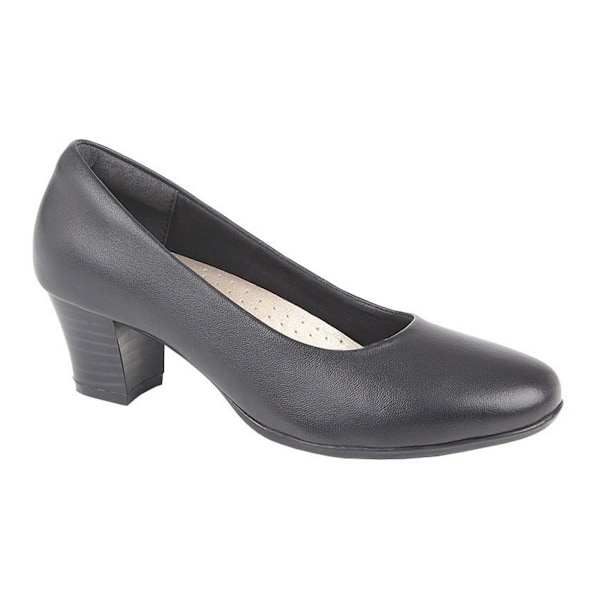 Mod Comfys Dam/Dam Läder Klackskor 7 UK Svart Black 7 UK