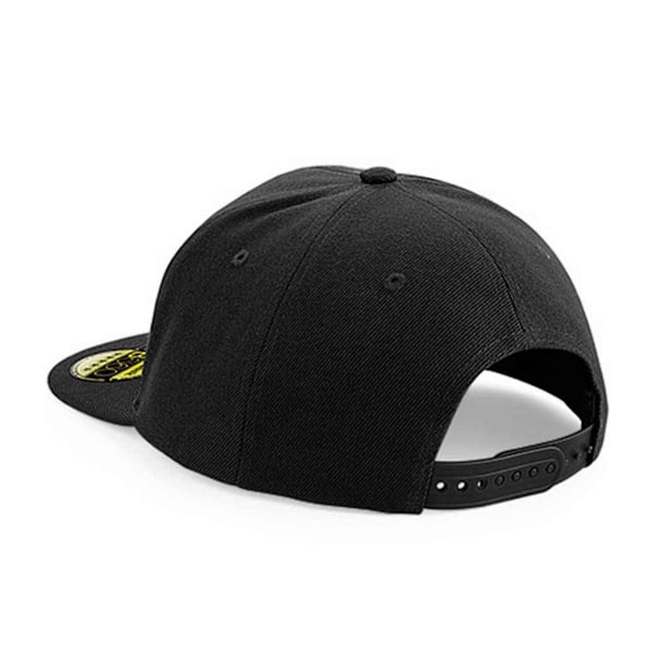 Beechfield Original Flat Peak Snapback Cap One Size Svart/Svart Black/Black One Size