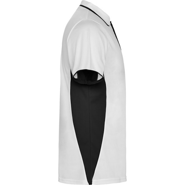 Roly Unisex Vuxen Montmelo Kortärmad Sportpolotröja 3XL White/Solid Black 3XL