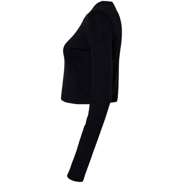 Bella + Canvas Dam/Dam Micro-Rib Långärmad T-shirt M S Solid Black M