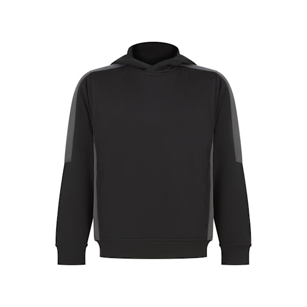 Finden & Hales Barn/Kids Team Kontrast Hoodie 9-10 År B Black/Gunmetal Grey 9-10 Years