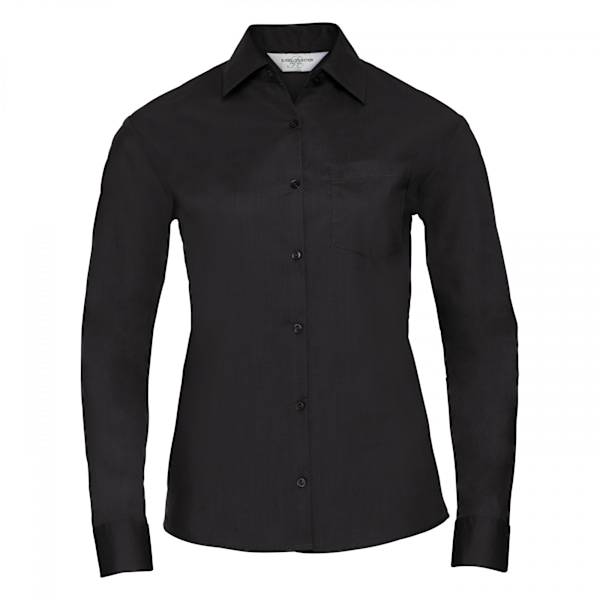 Russell Collection Dam/Kvinnors Långärmad Skjorta 4XL Svart Black 4XL
