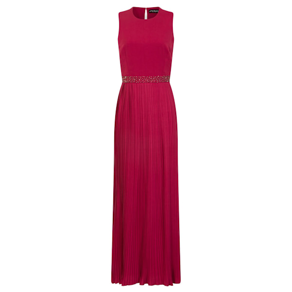 Little Mistress Dam/Damer Madison Dekorerad Midja Maxi Dr Berry Pink 10 UK
