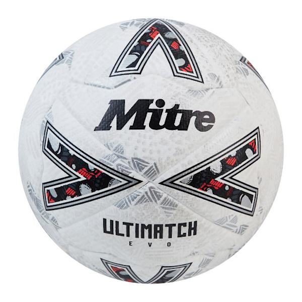 Mitre Ultimatch Evo Fotboll 5 Vit/Off White/Silver White/Off White/Silver 5