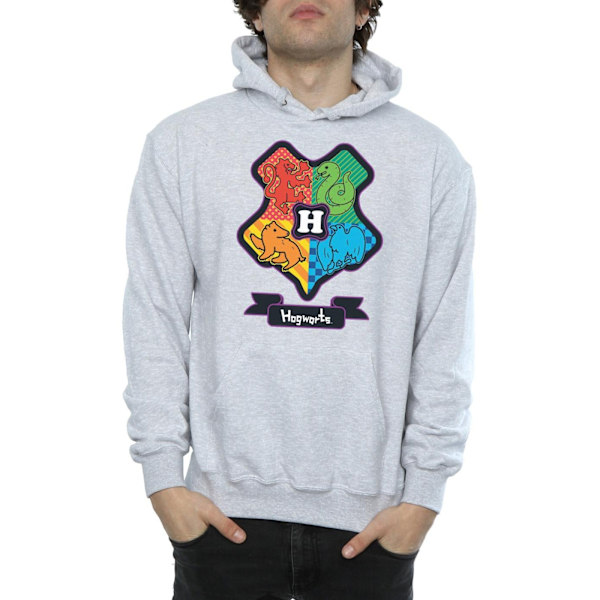 Harry Potter Hogwarts Junior Crest Hoodie M Sports Grey för män Sports Grey M