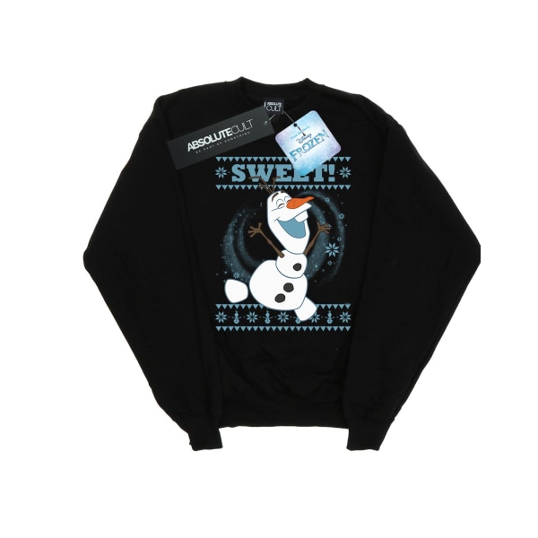 Disney Dam/Dam Frozen Olaf Sweet Christmas Sweatshirt SB Black S