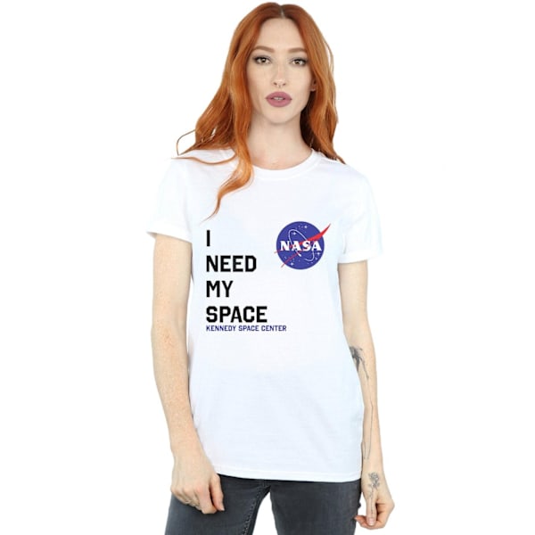 NASA Dam/Kvinnor Jag Behöver Mitt Utrymme Bomull Pojkvän T-shirt M W White M