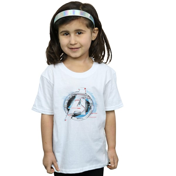 Marvel Girls Avengers Endgame Team Tech Logo Bomull T-shirt 9-11 år White 9-11 Years