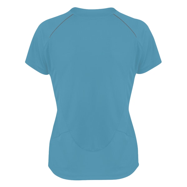 Spiro Womens/Ladies Sports Dash Performance Training T-Shirt M Aqua/Grey M