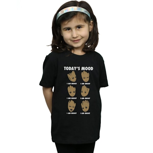 Guardians Of The Galaxy Girls Today´s Mood Baby Groot Bomull T-shirt Black 7-8 Years
