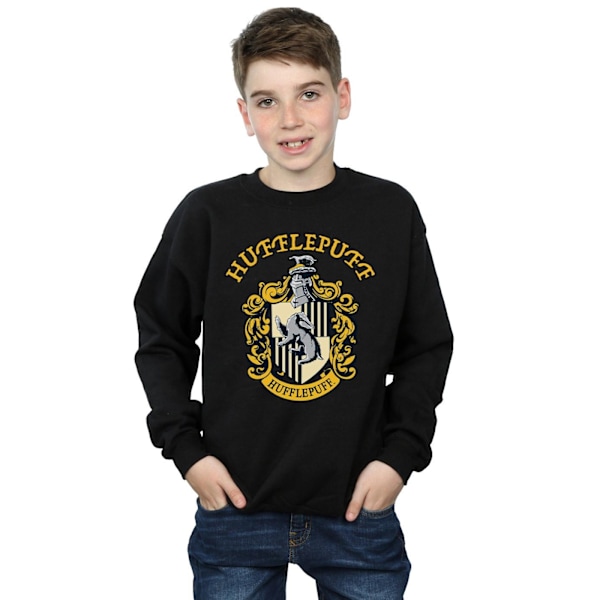 Harry Potter Pojkar Hufflepuff Sweatshirt 7-8 År Svart Black 7-8 Years