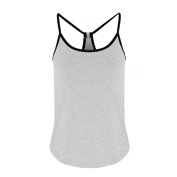 TriDri Dam/Kvinnors Yogaväst XL Silver Melange/Svart Silver Melange/Black XL