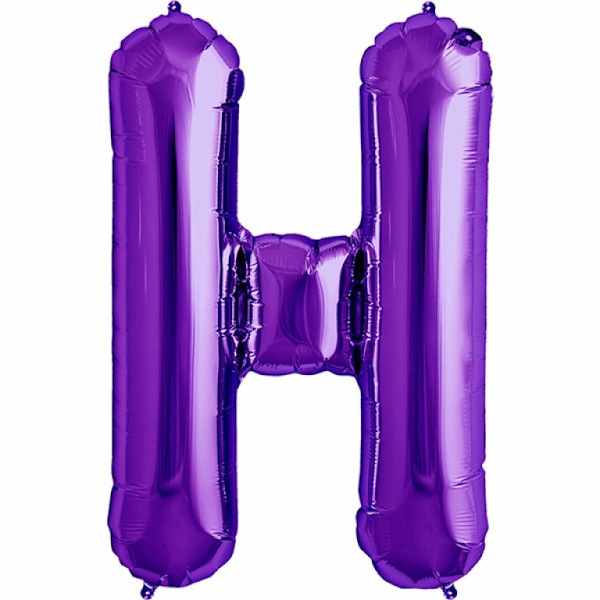 NorthStar H Bokstav Folieballong En Storlek Lila Purple One Size