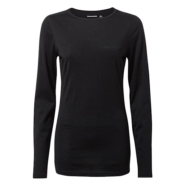 Craghoppers Dam/Dam Merino Crew Neck Långärmad Baselaye Black 18 UK