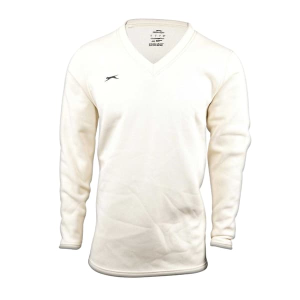 Slazenger Herr Logotyp V-ringad Tröja S Cream Cream S