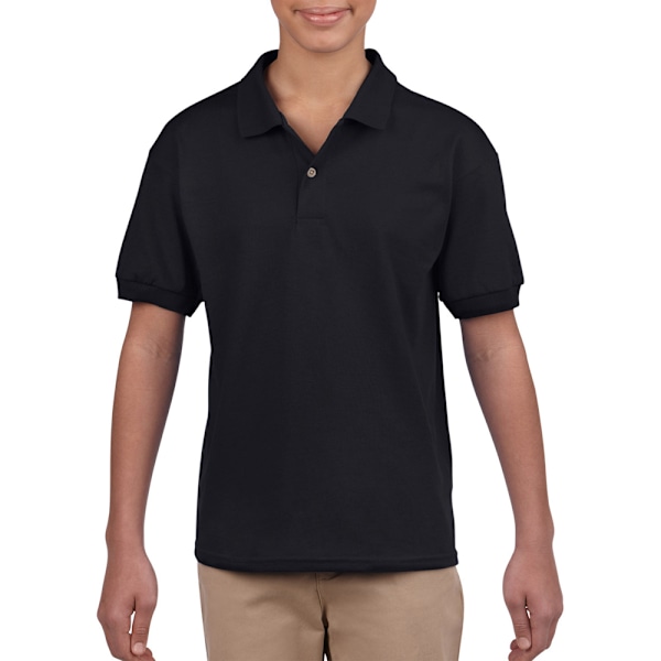 Gildan DryBlend Unisex Jersey Poloskjorta för barn XL Svart Black XL