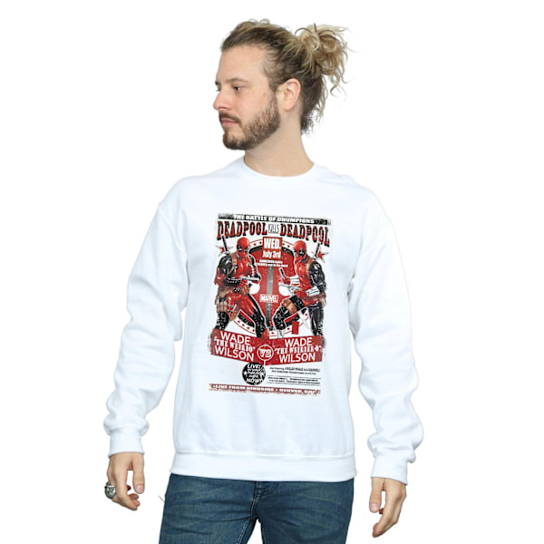 Marvel herr Deadpool Kills Deadpool Sweatshirt M Vit White M