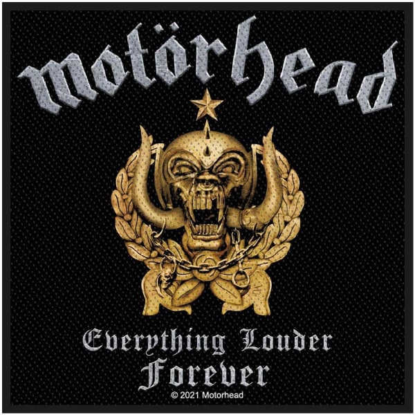 Motorhead Everything Louder Forever Patch One Size Svart/Guld/G Black/Gold/Grey One Size