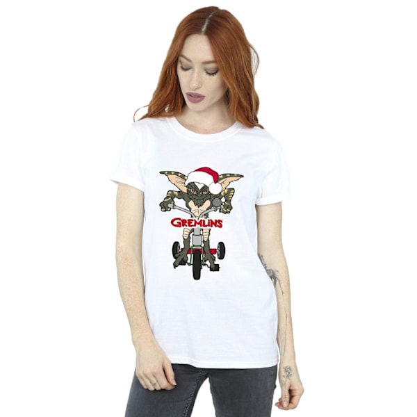 Gremlins Dam/Damcykel Logotyp Bomull Boyfriend T-shirt L Vit White L