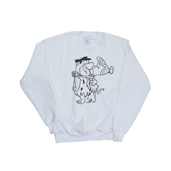 The Flintstones Dam/Damer Fred och Wilma Kyss Sweatshirt S White S