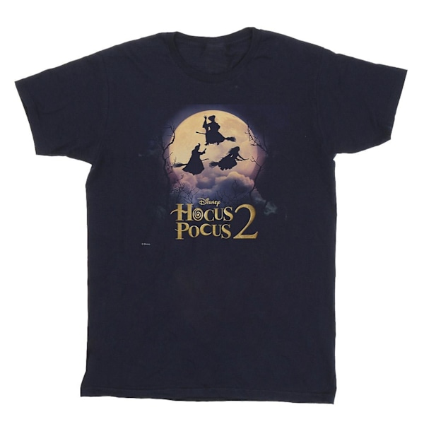 Disney Girls Hocus Pocus Häxor Flygande Bomull T-shirt 7-8 År Navy Blue 7-8 Years