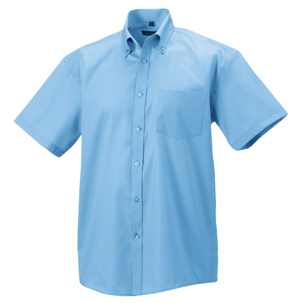Russell Collection Herr Kortärmad Ultimate Non-Iron Shirt 17 Bright Sky 17.5inch