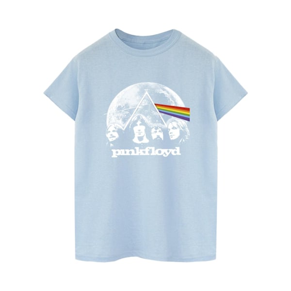 Pink Floyd Dam/Damer Moon Prism Blå Bomull Boyfriend T-shirt Baby Blue S