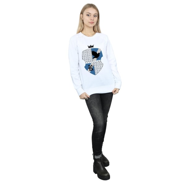 Harry Potter Dam/Kvinnor Ravenclaw Sköld Sweatshirt XL Vit White XL