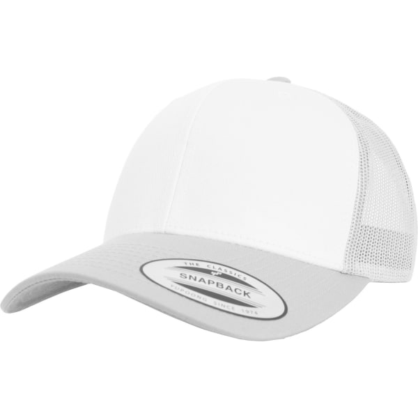 Flexfit By Yupoong Retro Trucker Colored Front Cap One Size Si Silver/White/Silver One Size