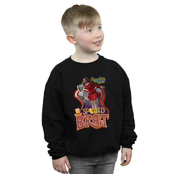 Willy Wonka Och Chokladfabriken Pojkar Bortskämd Brat Sweatshirt Black 7-8 Years