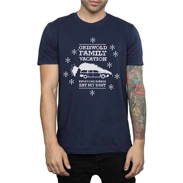 National Lampoon's Christmas Vacation Herr Eat My Dust T-shirt Navy Blue S