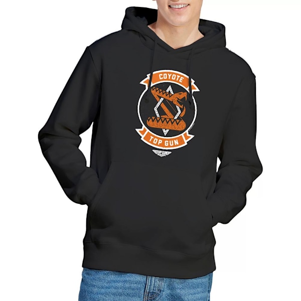 Top Gun Herr Coyote Logotyp Hoodie XL Svart Black XL