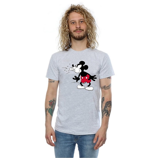 Disney Herr Mickey Mouse Tunga T-shirt L Sports Grey Sports Grey L