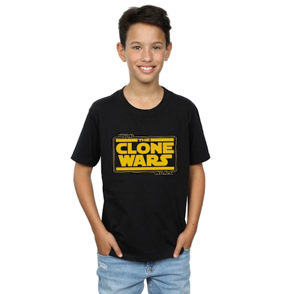 Star Wars Boys Clone Wars Logo T-shirt 3-4 år Svart Black 3-4 Years