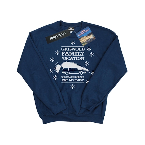 National Lampoon's Christmas Vacation Girls Eat My Dust Sweatshirt Navy Blue 9-11 Years