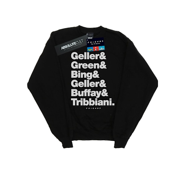 Friends Dam/Damer Efternamn Text Sweatshirt XL Svart Black XL