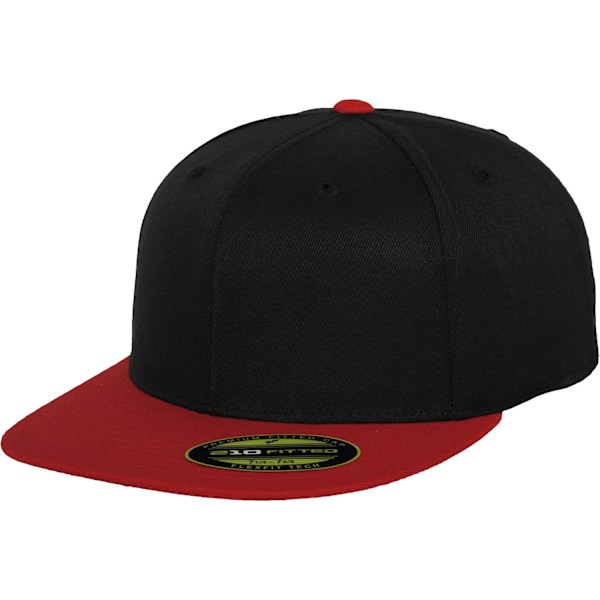 Flexfit By Yupoong Premium 210 Fitted Tvåfärgad Baseball Cap L/X Black/Red L/XL