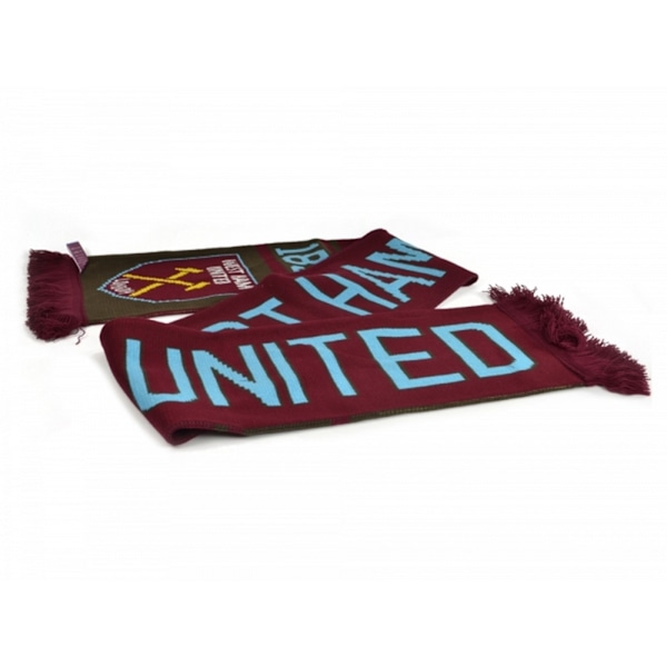 West Ham FC Officiell fotbollsjacquard Nero Design Scarf One Si Claret/Blue One Size