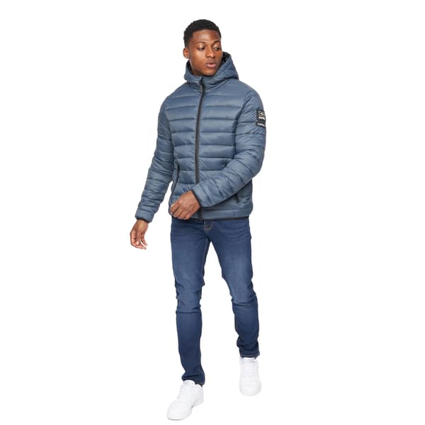 Crosshatch Herr Gattering Jacka M Denimblå Denim Blue M