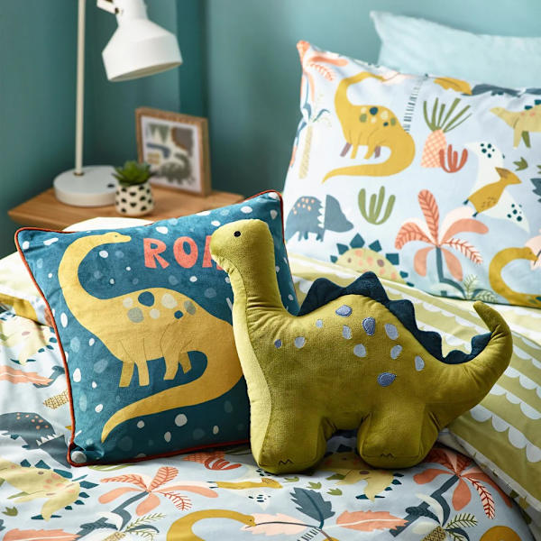 Little Furn Dinos Scandi Påslakanset Barn Blå/Grön Blue/Green Toddler