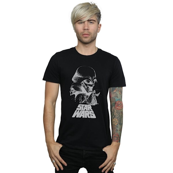 Star Wars Herr Darth Vader Sketch T-shirt 5XL Svart Black 5XL
