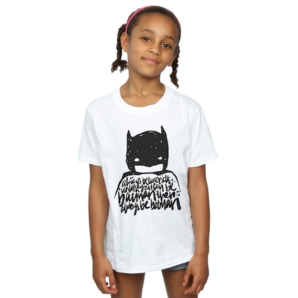 DC Comics Girls Batman Always Be Yourself Bomull T-shirt 12-13 White 12-13 Years