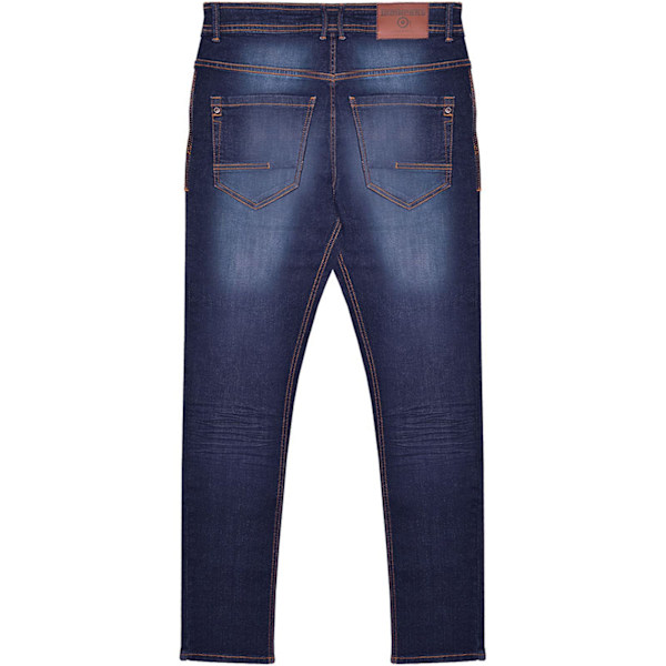 Lambretta Herr Stafford Slim Jeans 40R Mörkblå Dark Blue 40R